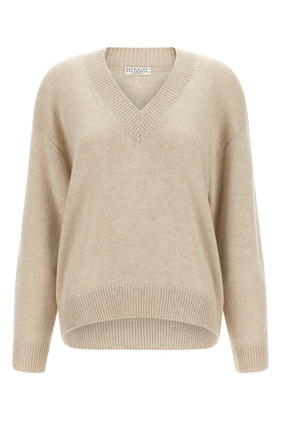diamante cashmere and silk sweater