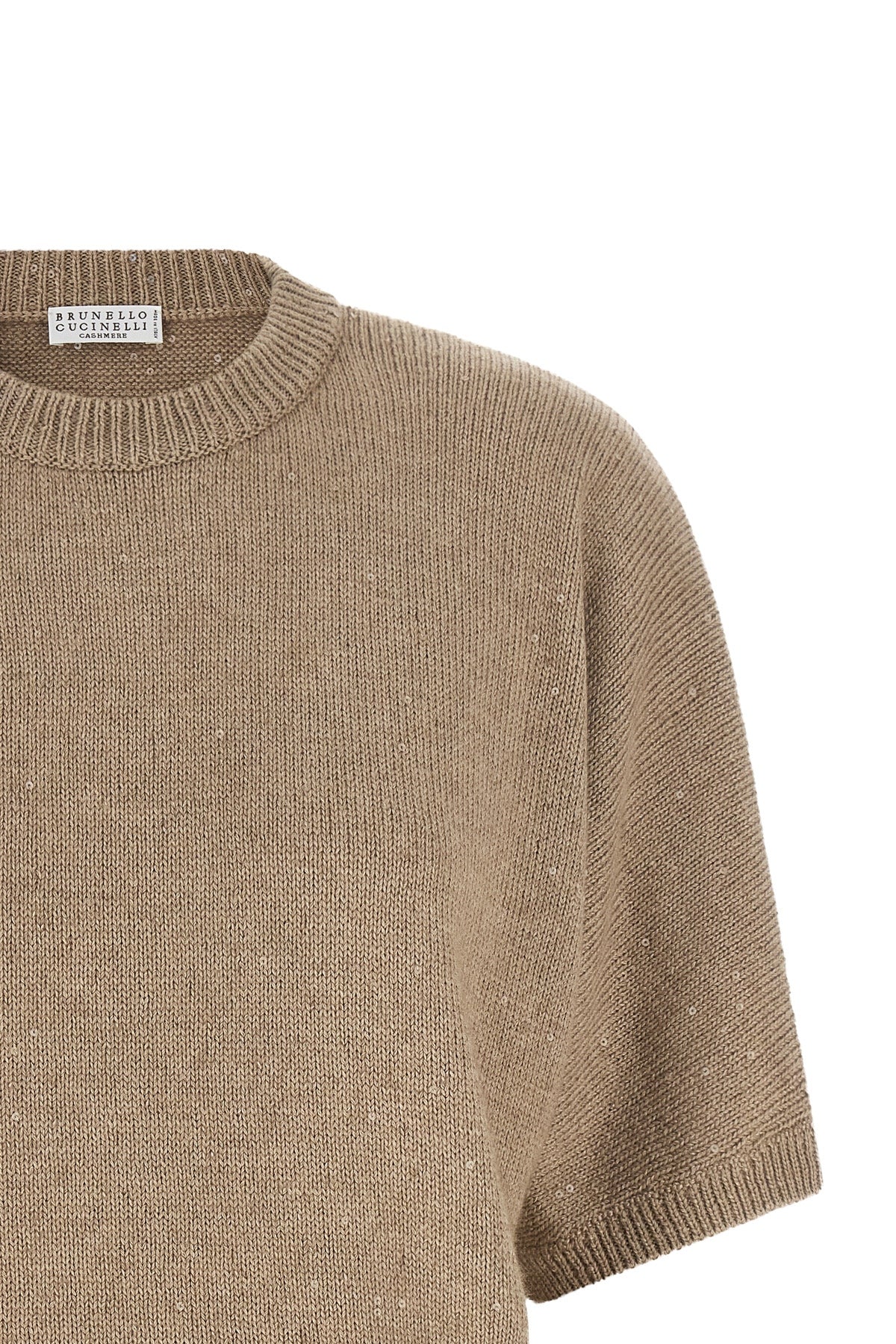 brunello cucinellis diamante short-sleeved sweater reinterprets knitwear thro