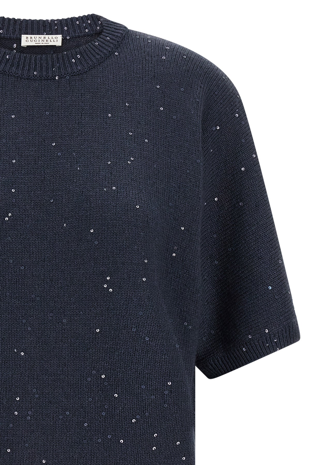 diamante cashmere and silk sweater