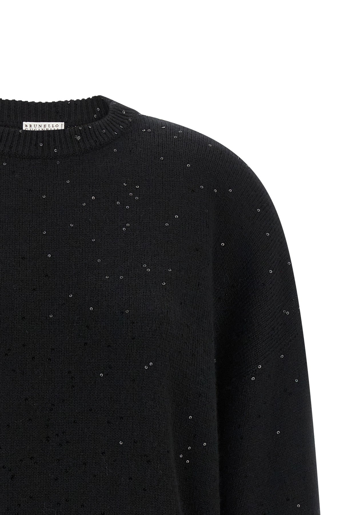 diamante cashmere and silk sweater