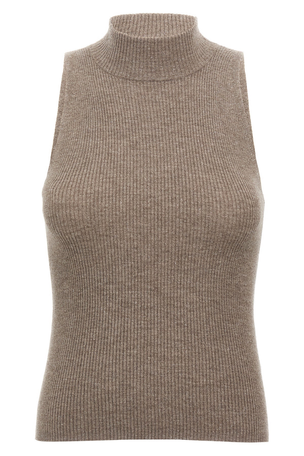 sparkling lightweight ribbed cashmere knit top