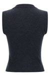 sparkling lightweight ribbed cashmere knit vest