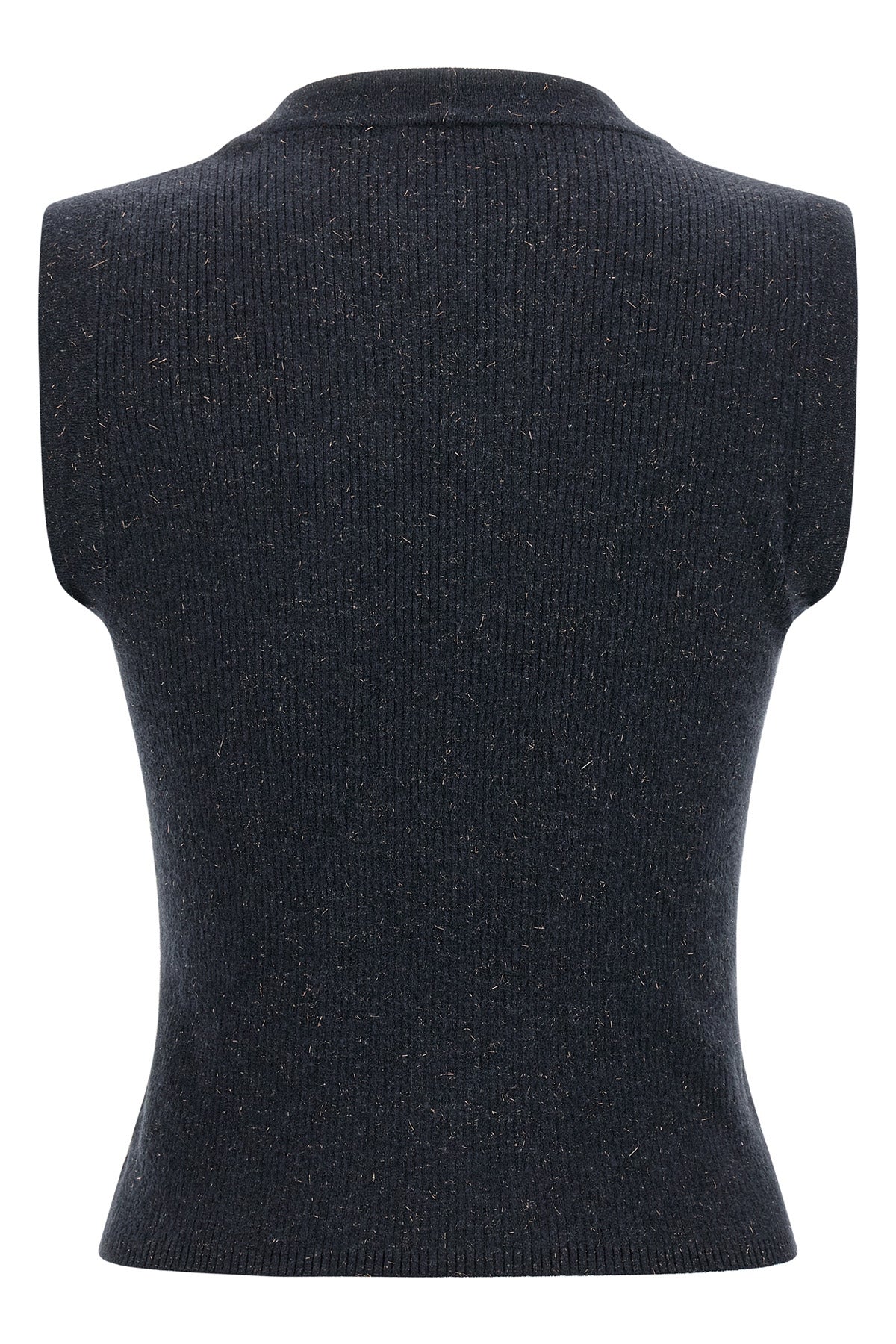 sparkling lightweight ribbed cashmere knit vest