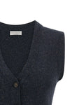 sparkling lightweight ribbed cashmere knit vest