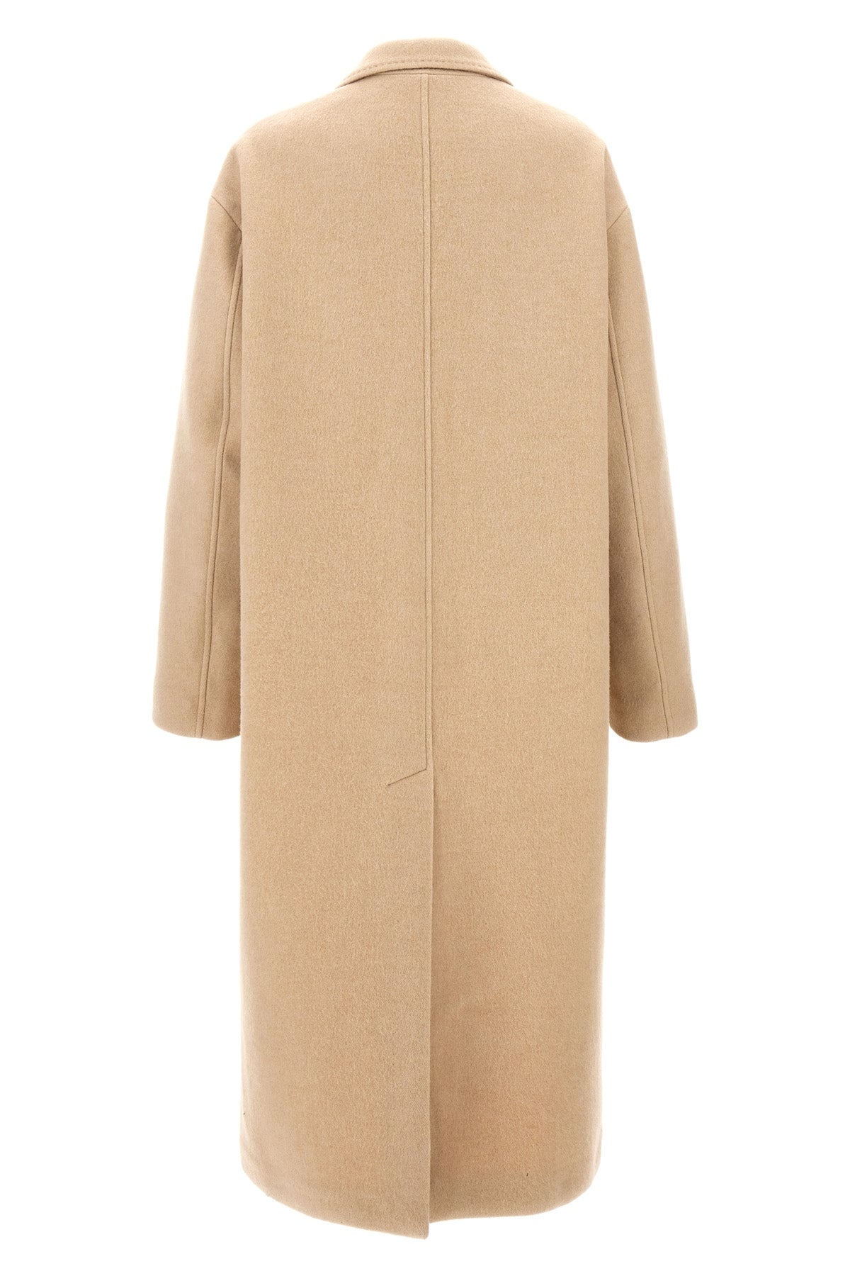 efezia single-breasted wool blend coat