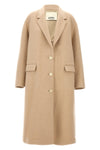 efezia single-breasted wool blend coat