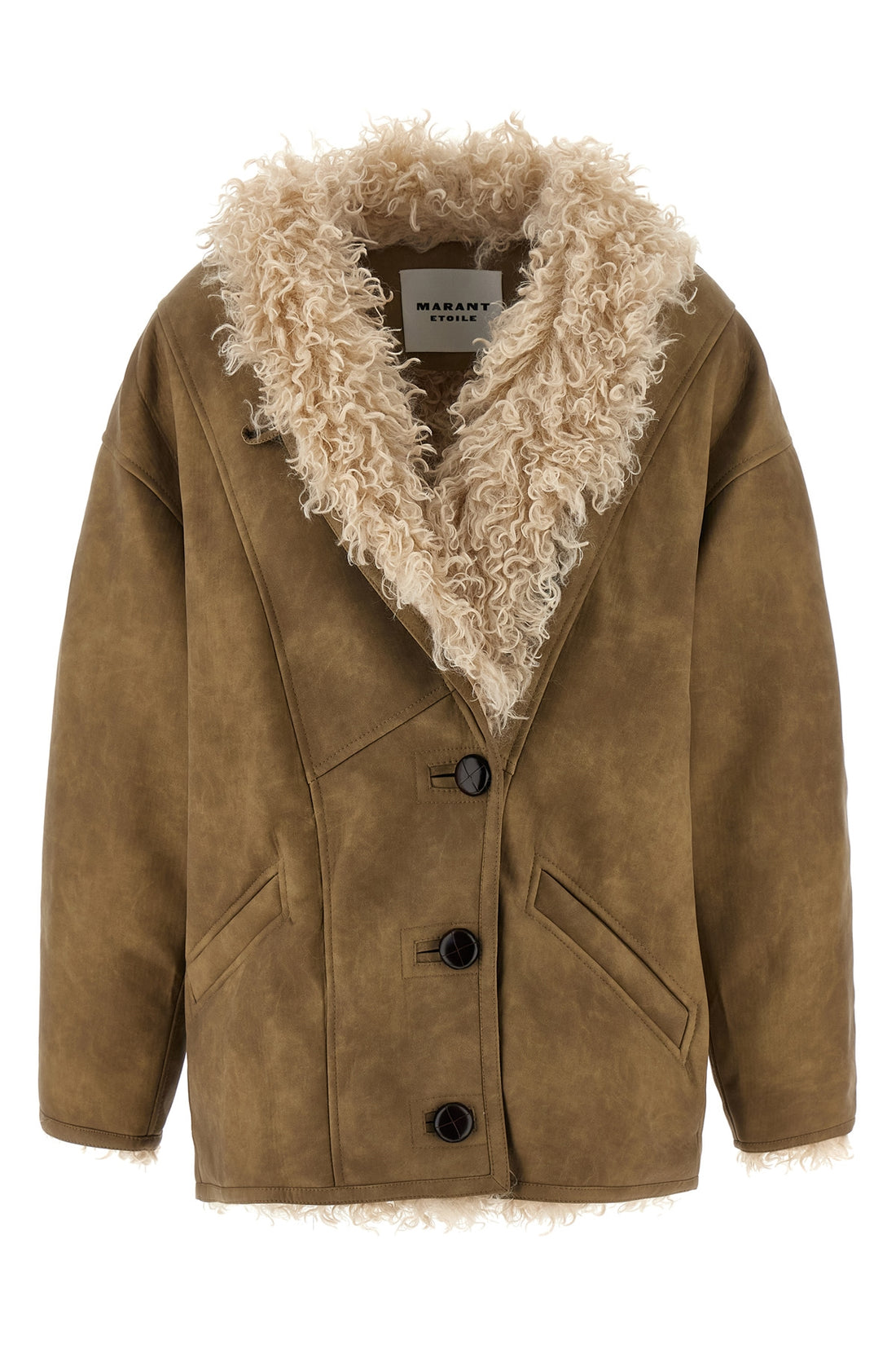 MARANT ETOILE 38 clea suede effect fabric jacket