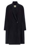 elise double-breasted wool blend long coat