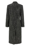 ebyane coat in herringbone virgin wool blend