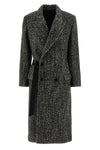 ebyane coat in herringbone virgin wool blend