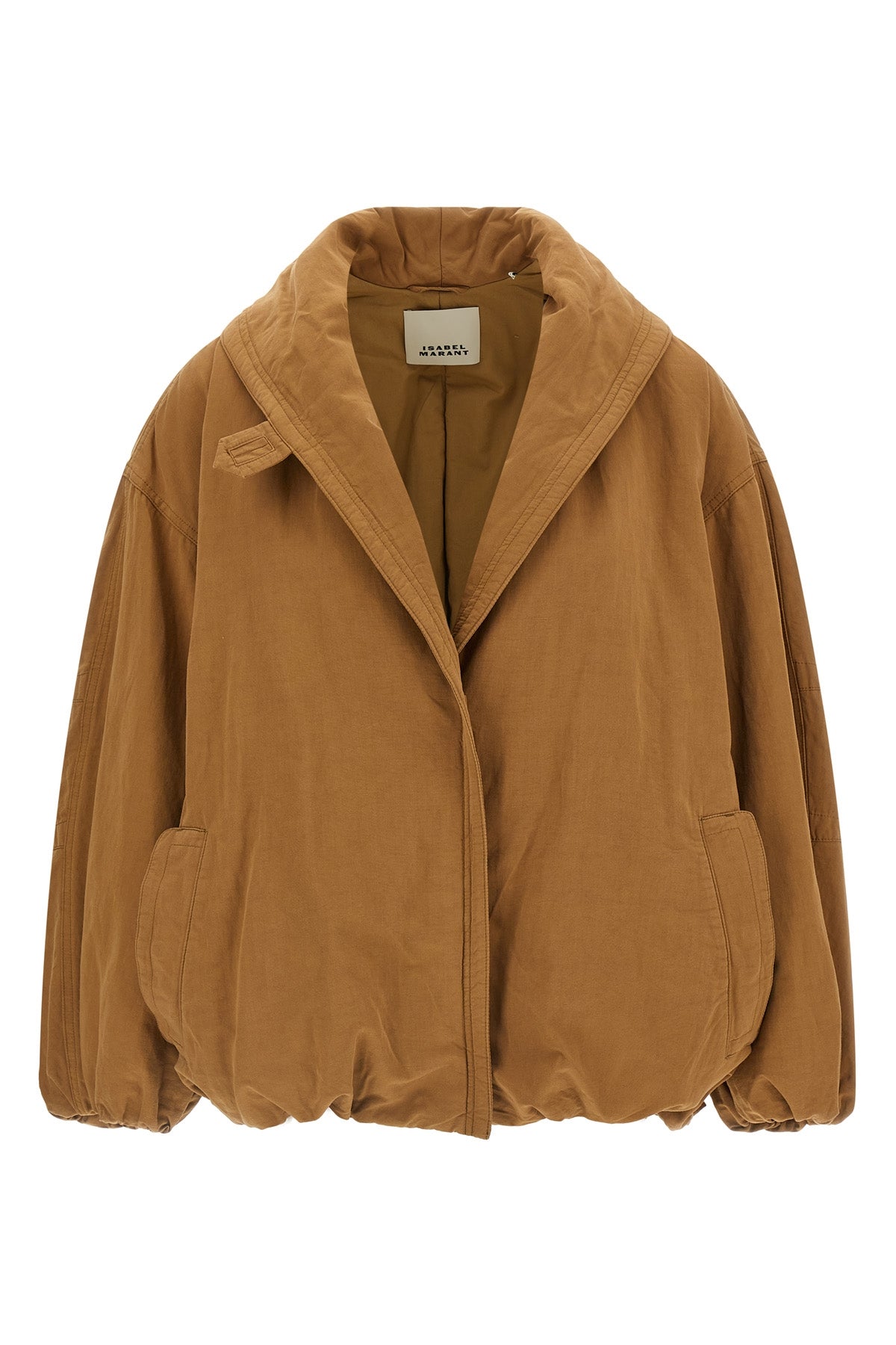 the isabel marant volinda jacket features a voluminous cocoon silhouette made of