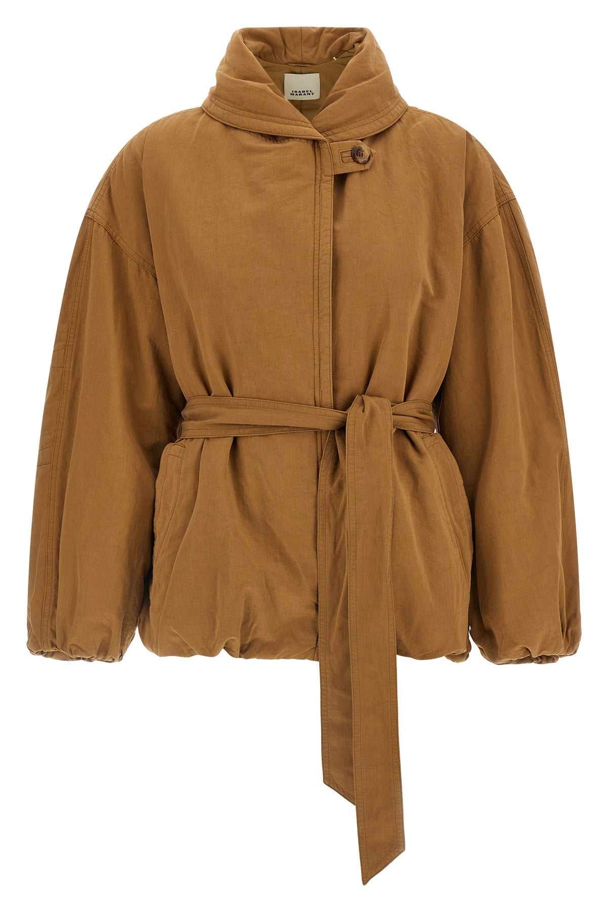 the isabel marant volinda jacket features a voluminous cocoon silhouette made of