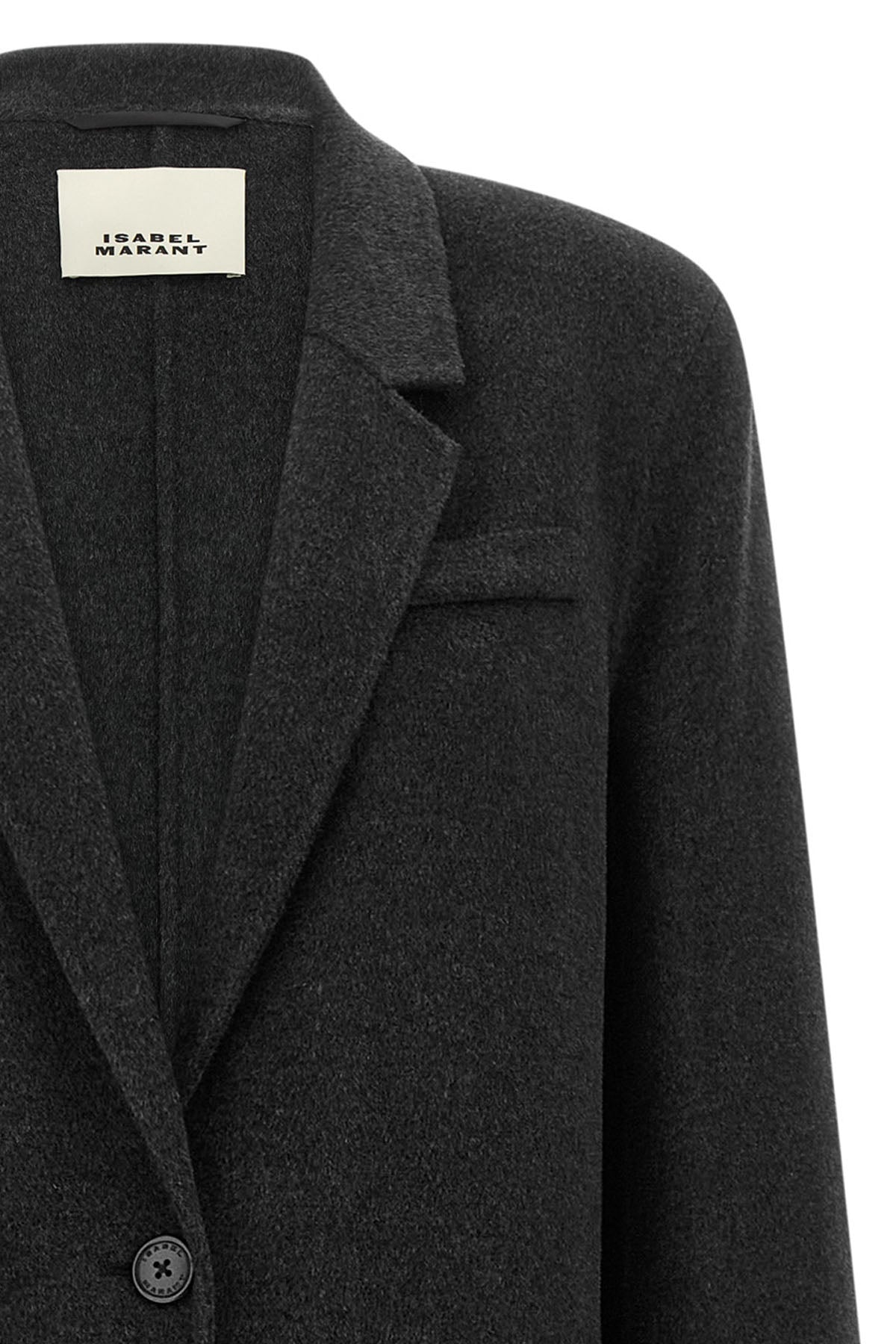 the isabel marant clesa coat defines sartorial precision through a structured si