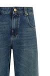 stonewashed cotton denim jeans
