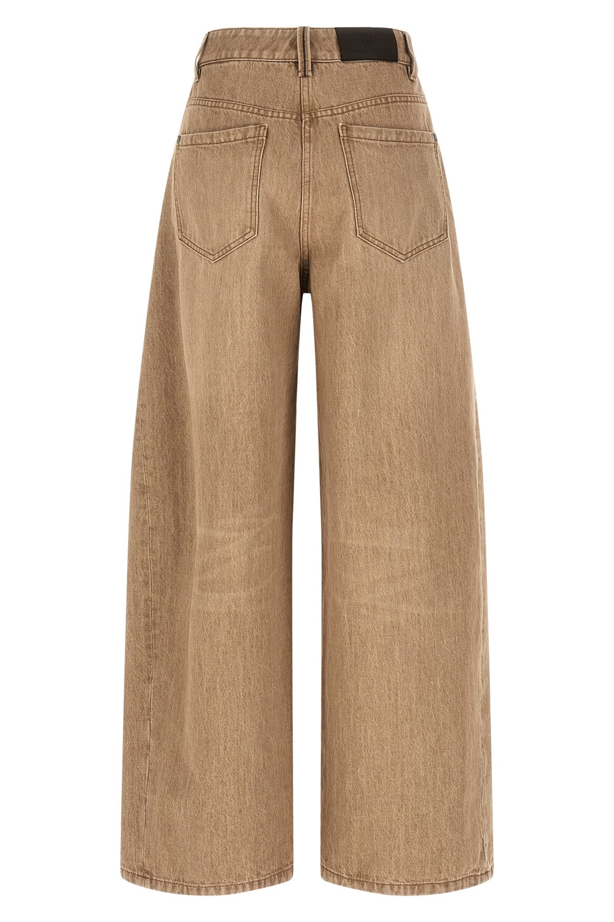 wide vintage effect denim jeans