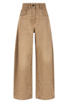 wide vintage effect denim jeans