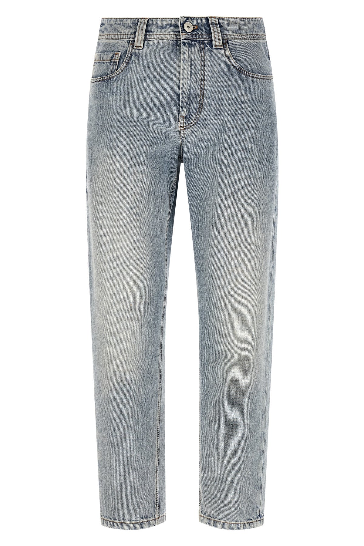 baggy tapered authentic denim jeans