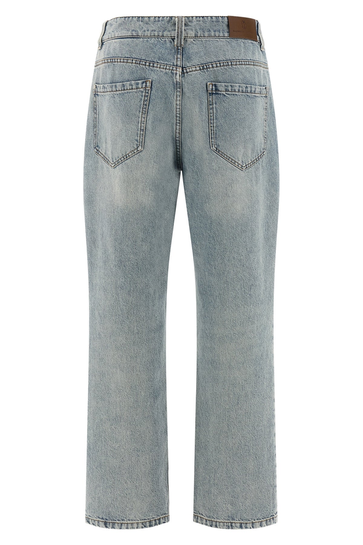 authentic denim retro jeans characterized by slight shades of vintage-effect c