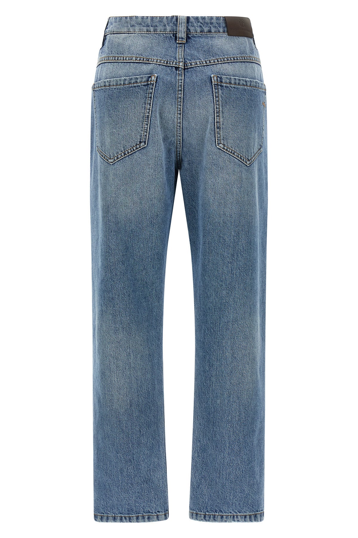 the straight leg cotton denim jeans