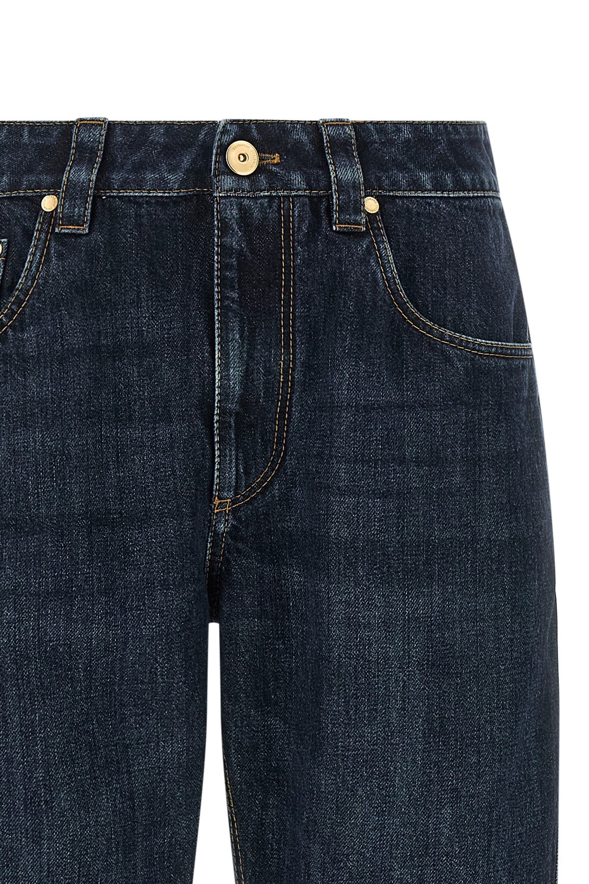 stone-washed cotton denim jeans