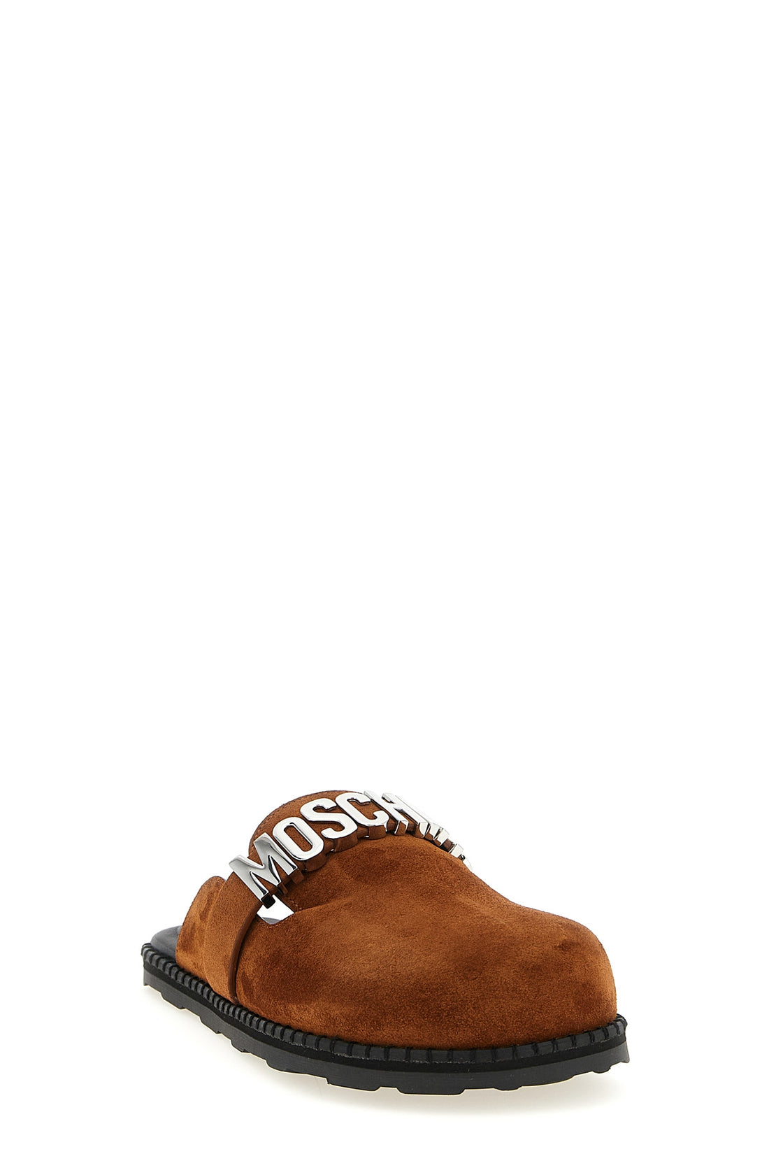 MOSCHINO 37 suede sabots