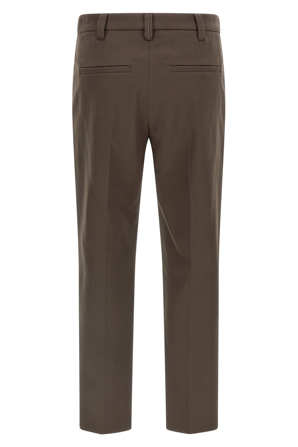 micro striped cotton trousers