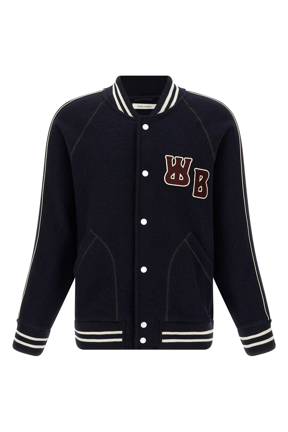 the october varsity boiled wool bomber jacket