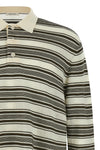 samuel striped wool and viscose polo shirt