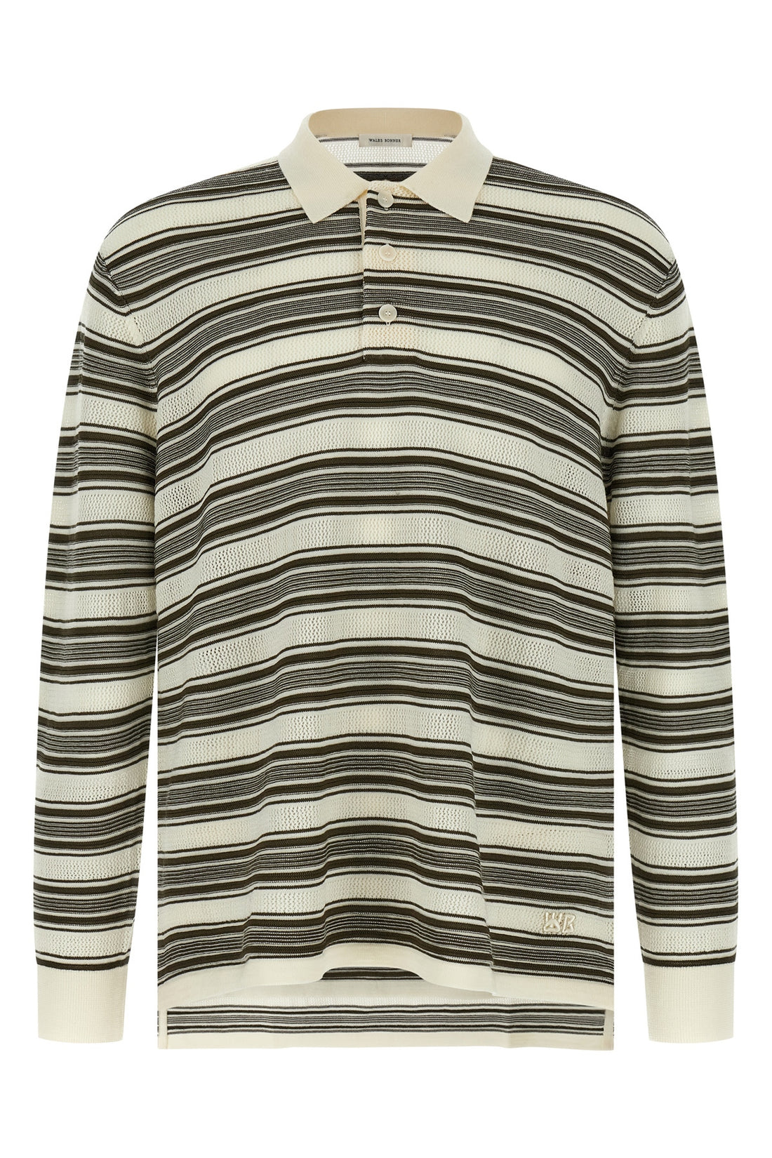 WALES BONNER M samuel striped wool and viscose polo shirt