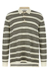 samuel striped wool and viscose polo shirt