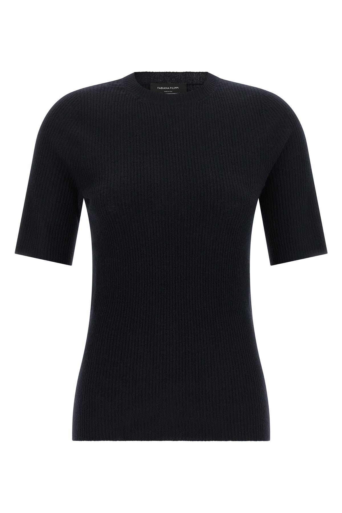 the fabiana filippi knitted t-shirt redefines the concept of essentiality throug