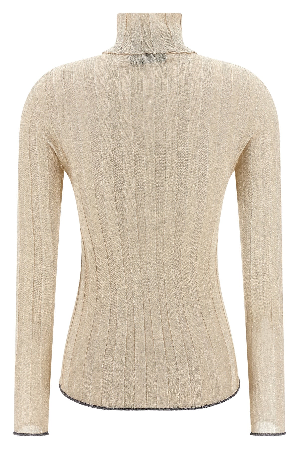 ribbed stretch lurex viscose sweater