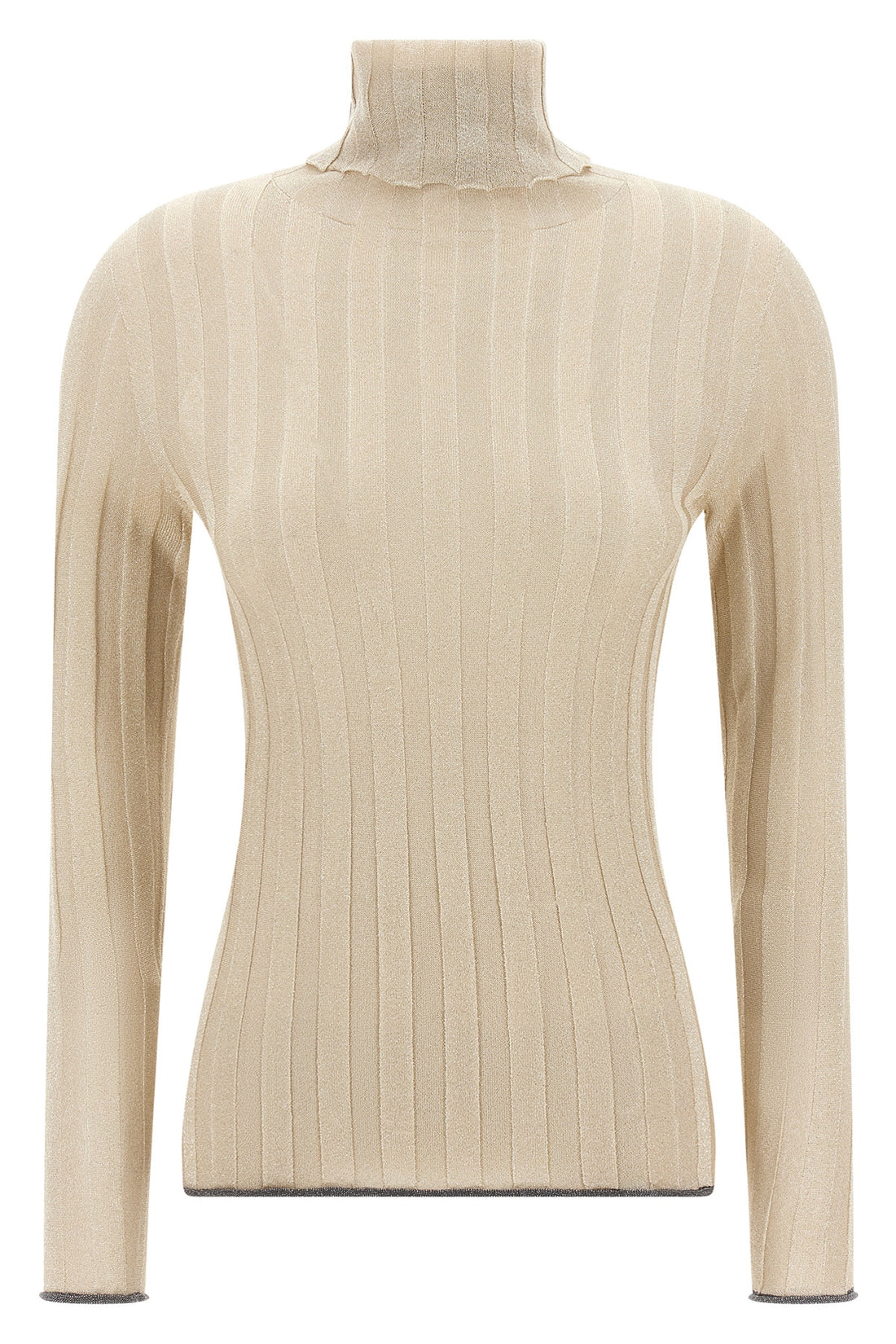 FABIANA FILIPPI 42 ribbed stretch lurex viscose sweater