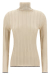 ribbed stretch lurex viscose sweater
