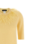 the fabiana filippi short-sleeved sweater is made of a fine yarn blend of virgin