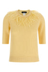 the fabiana filippi short-sleeved sweater is made of a fine yarn blend of virgin