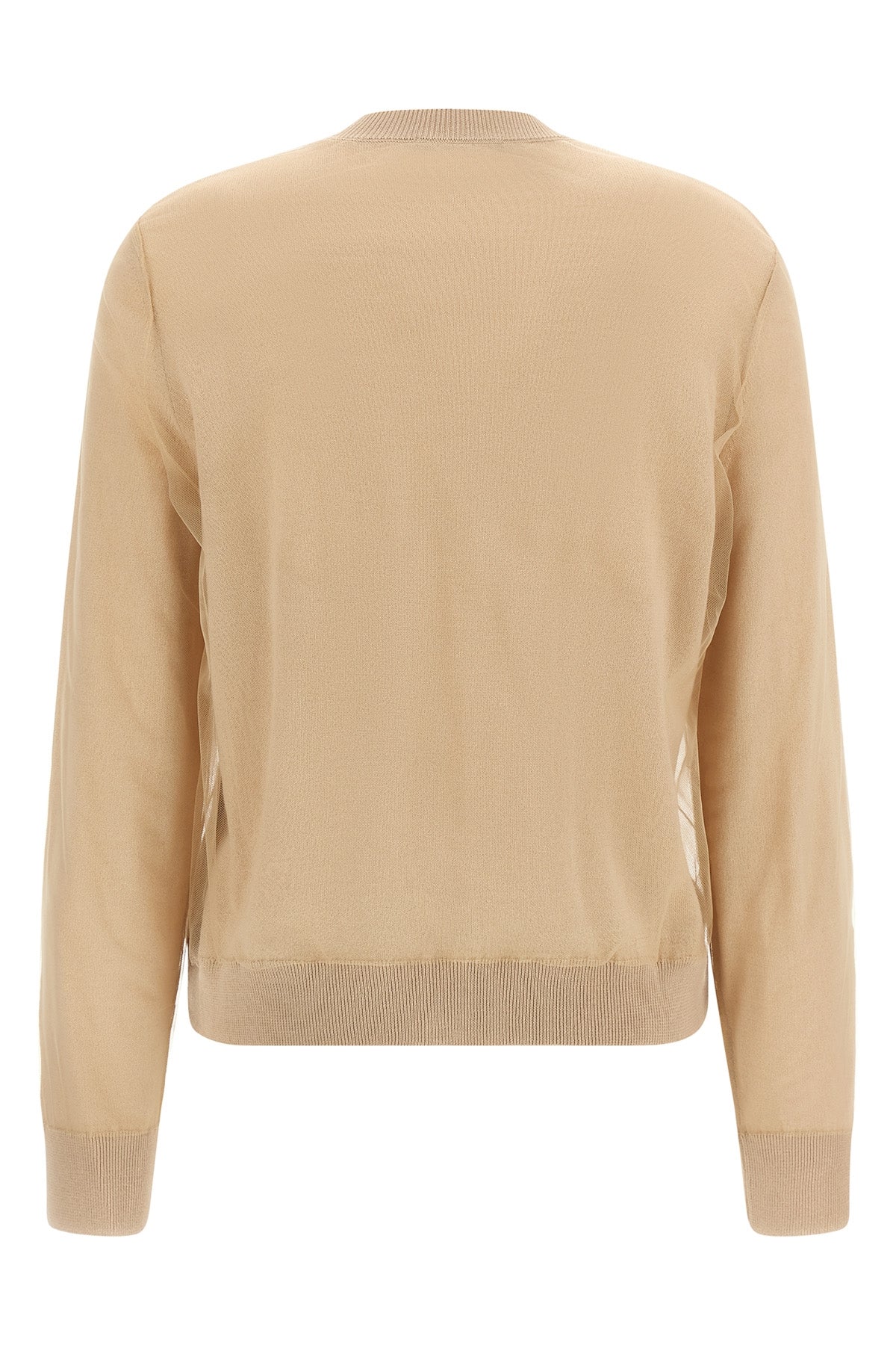 fine knit cotton blend wool cardigan