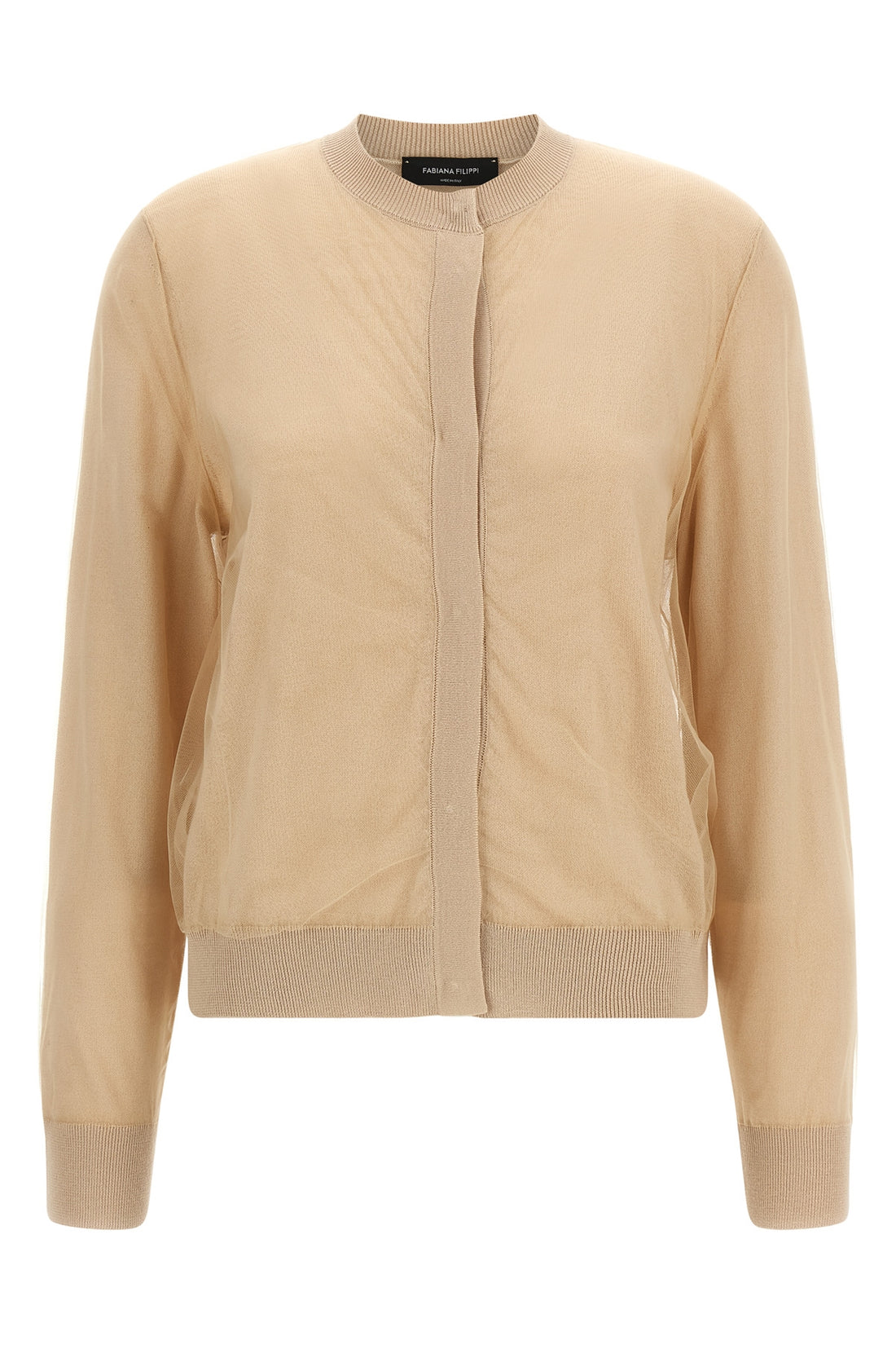 FABIANA FILIPPI 38 fine knit cotton blend wool cardigan