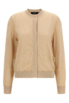 fine knit cotton blend wool cardigan