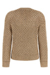 mouliné yarn sweater worked in bark stitch mixed