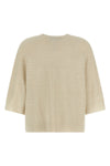 cotton blend and viscose knitted sweater