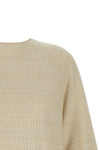 cotton blend and viscose knitted sweater