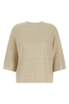 cotton blend and viscose knitted sweater