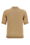 polo shirt in stretch silk and cotton
