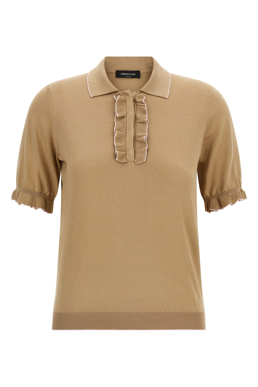 FABIANA FILIPPI 42 polo shirt in stretch silk and cotton