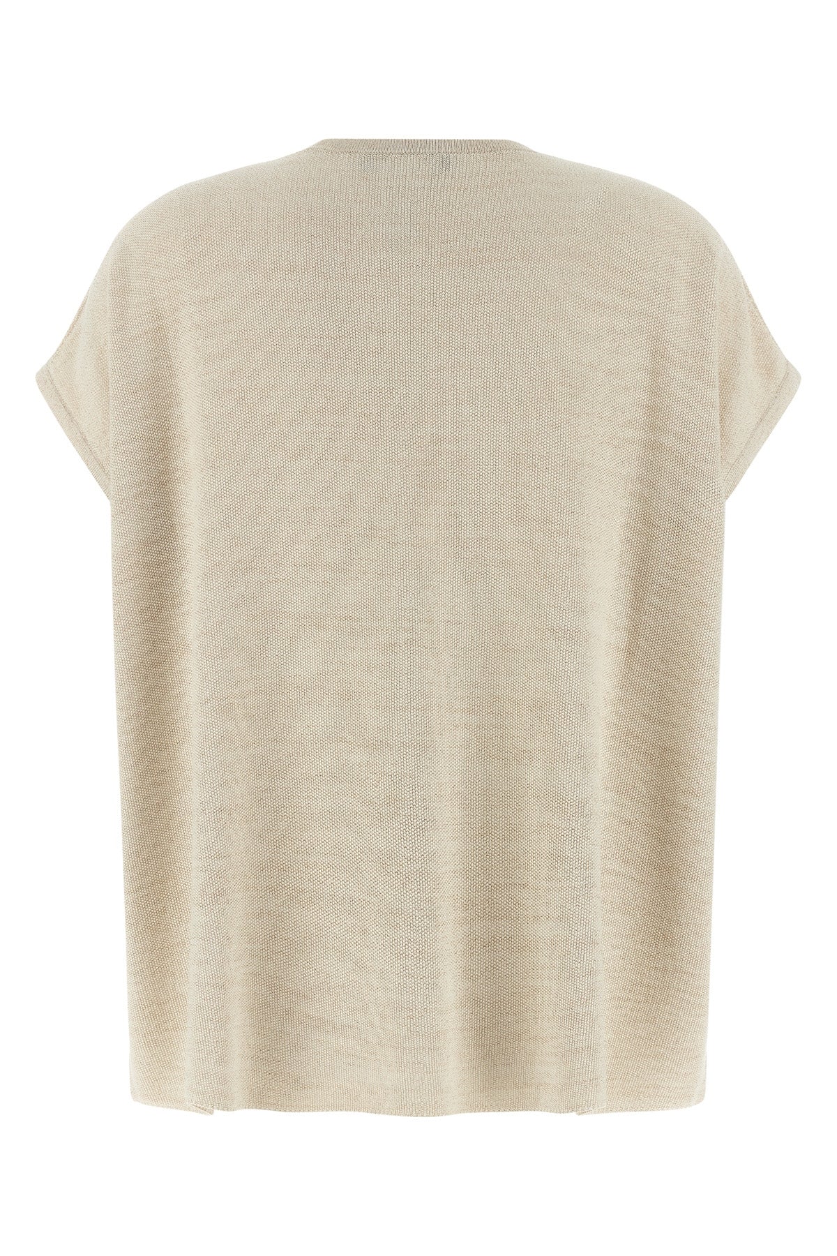cotton and viscose blend sweater woven
