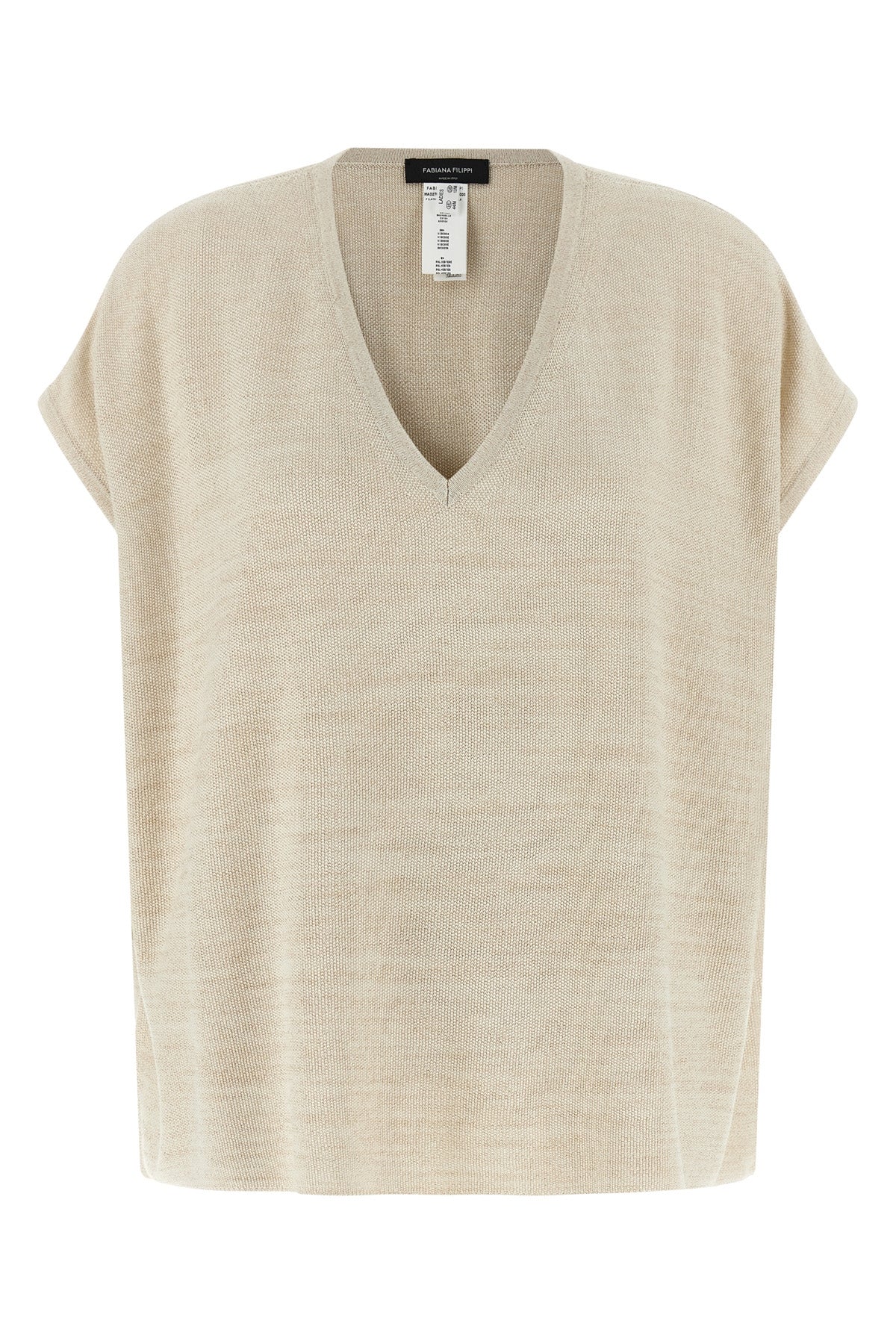 cotton and viscose blend sweater woven