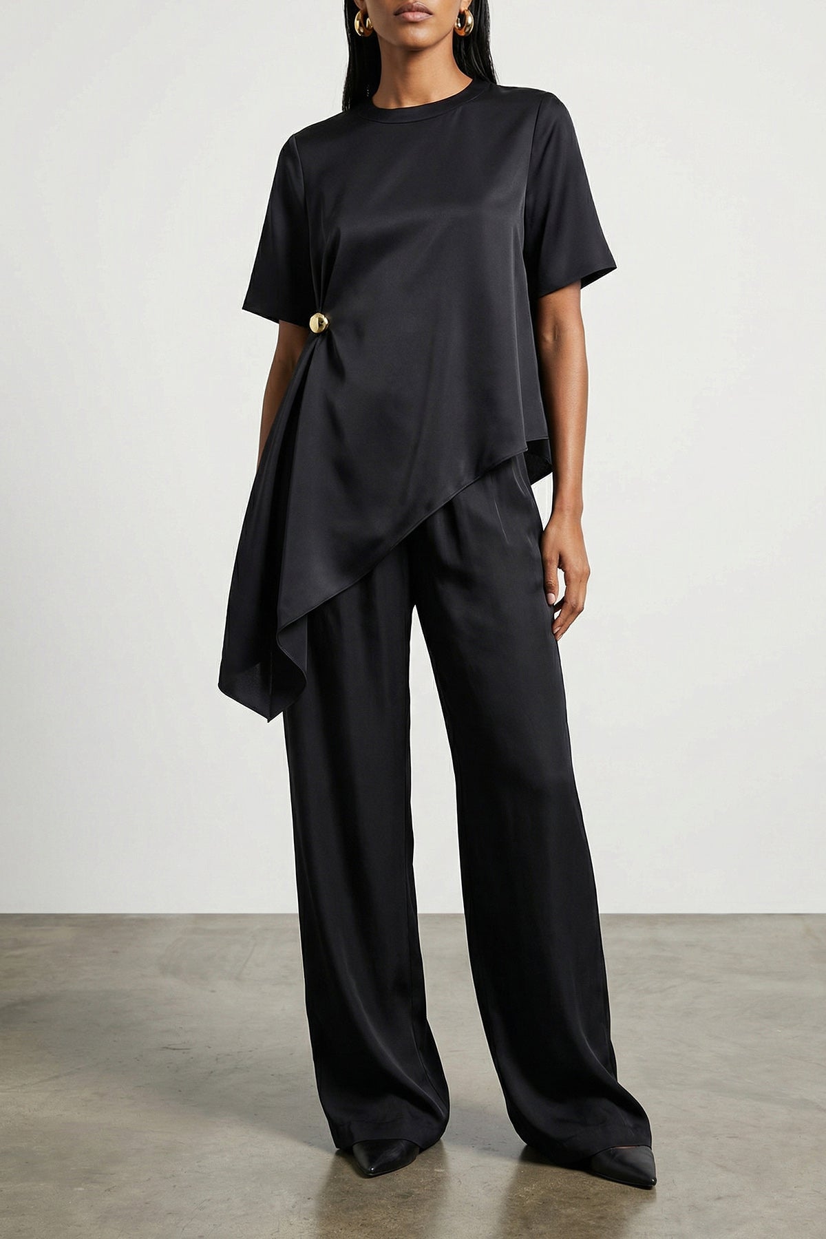 madea silk twill top