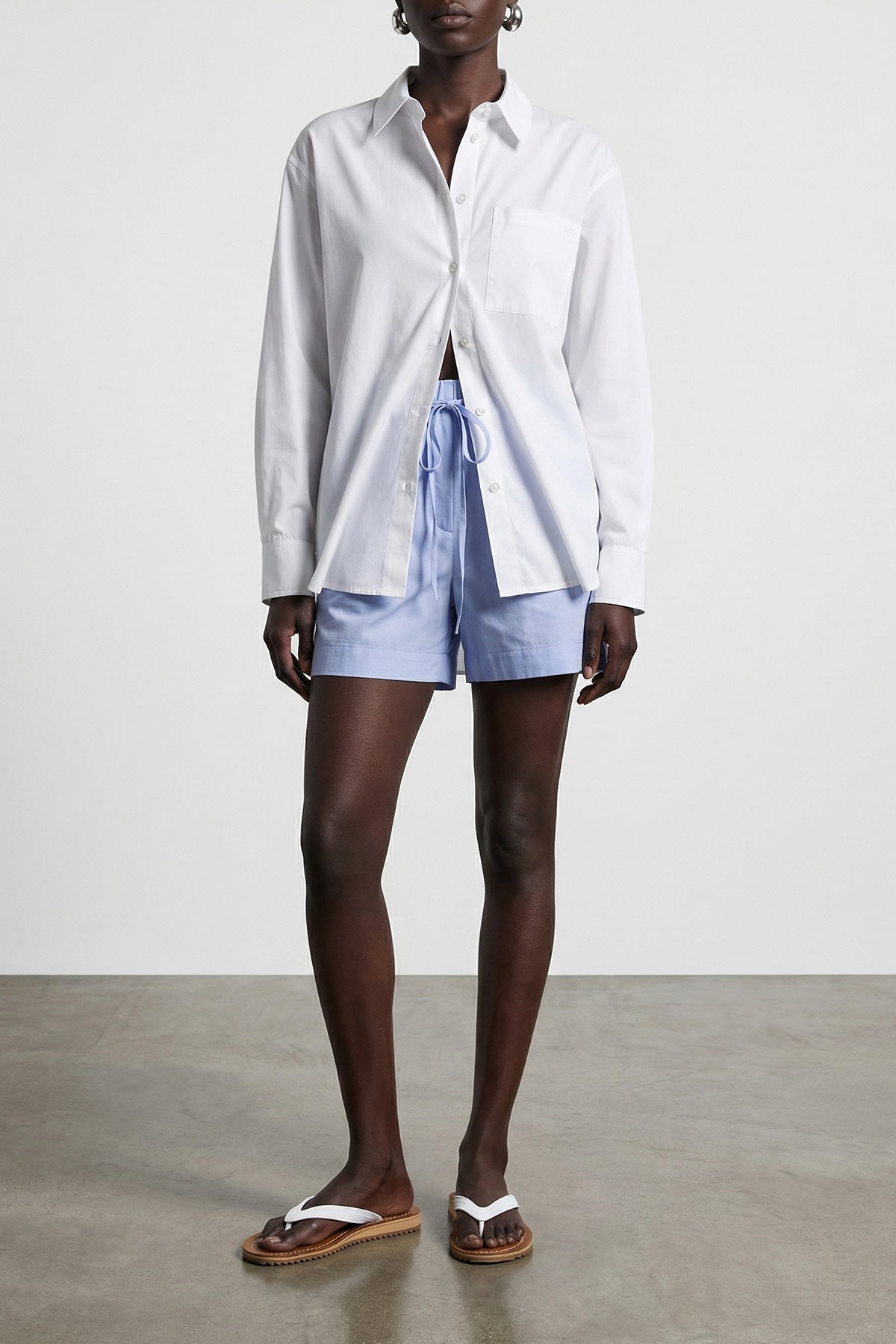 malone shorts in fresh cotton poplin