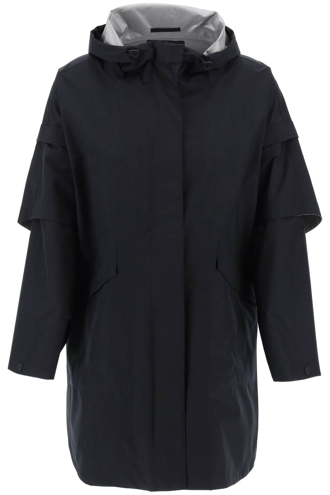 &quot;removable sleeve cape coat